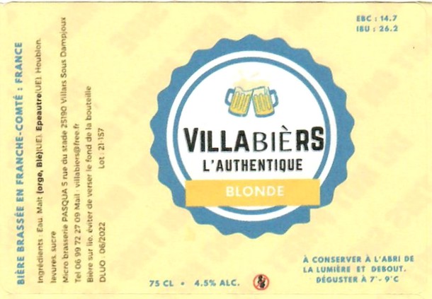 Etiquette BRASSERIE PASQUA 08