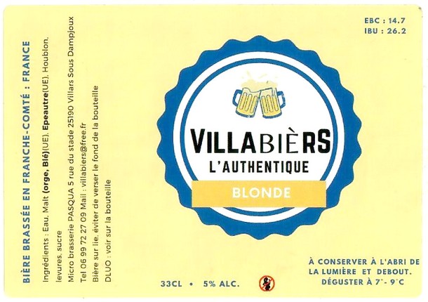 Etiquette BRASSERIE PASQUA 11