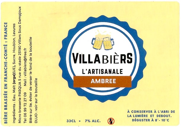 Etiquette BRASSERIE PASQUA 17