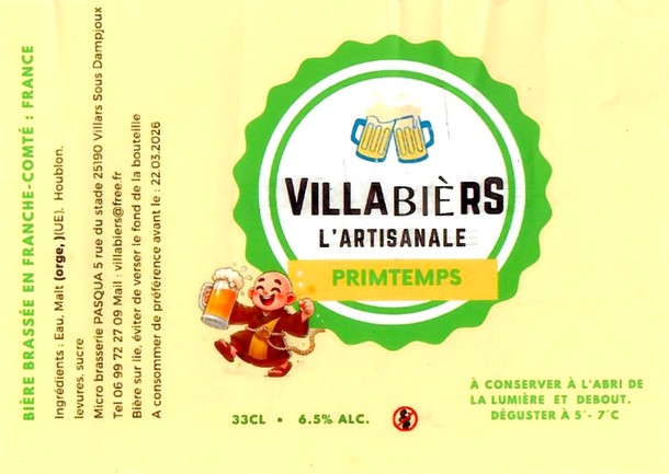 Etiquette BRASSERIE PASQUA 25