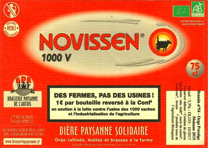 etiquette BRASSERIE PAYSANNE DE L'ARTOIS 09
