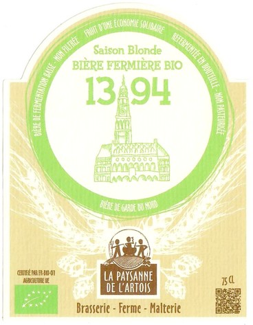 Etiquette BRASSERIE PAYSANNE DE L'ARTOIS 36