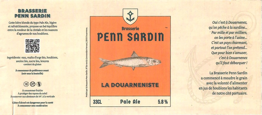 Etiquette BRASSERIE PENN SARDIN 01