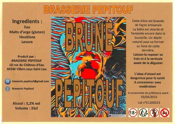 Etiquette BRASSERIE PEPITOUF 01