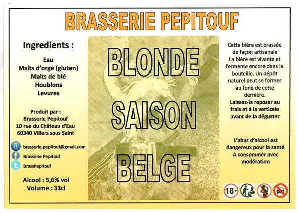 Etiquette BRASSERIE PEPITOUF 03