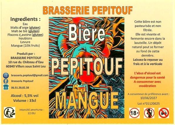 Etiquette BRASSERIE PEPITOUF 15