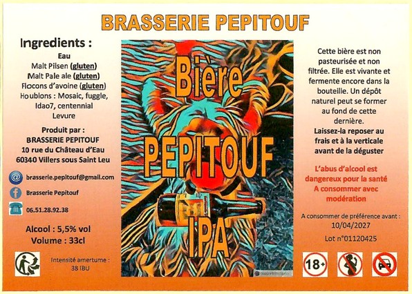Etiquette BRASSERIE PEPITOUF 16