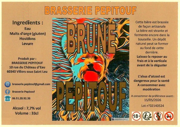 Etiquette BRASSERIE PEPITOUF 18