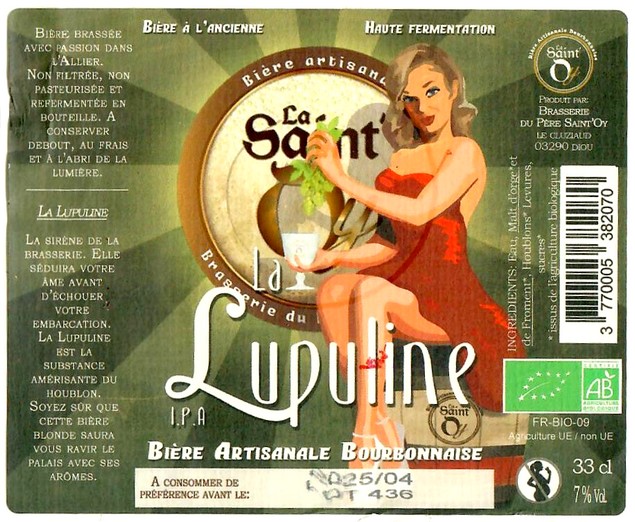 Etiquette BRASSERIE PERE SAINT OY 25