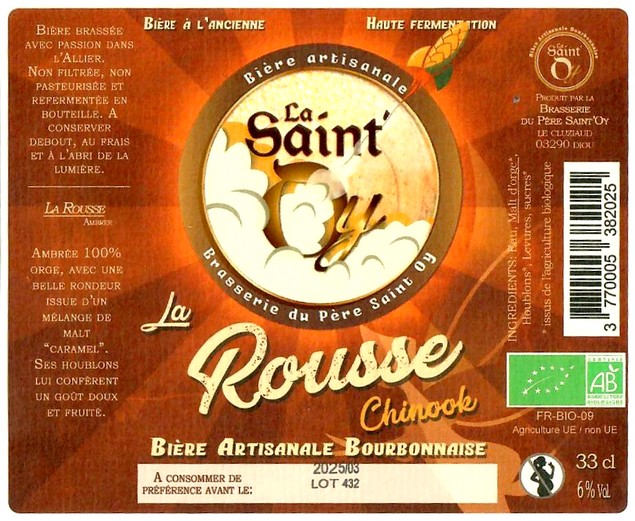 Etiquette BRASSERIE PERE SAINT OY 27