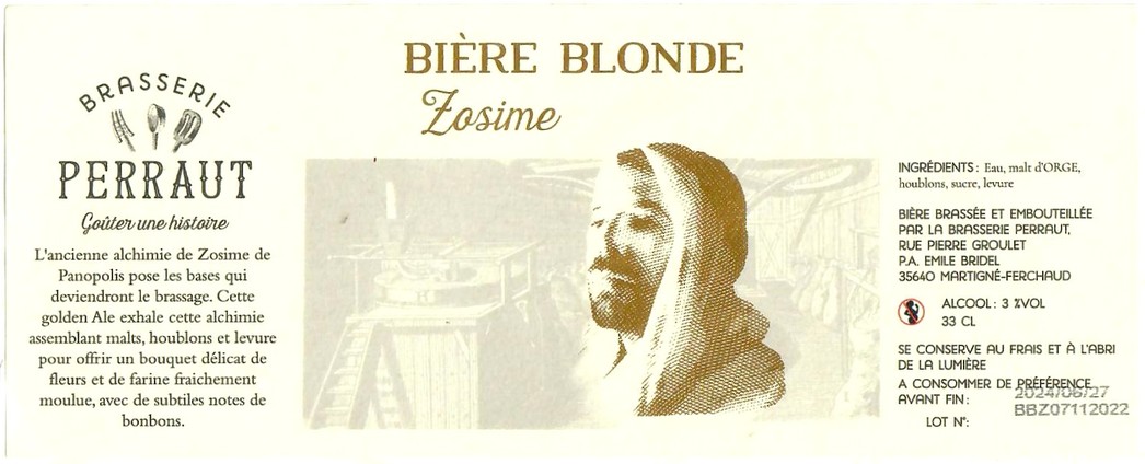 Etiquette BRASSERIE PERRAUT 01