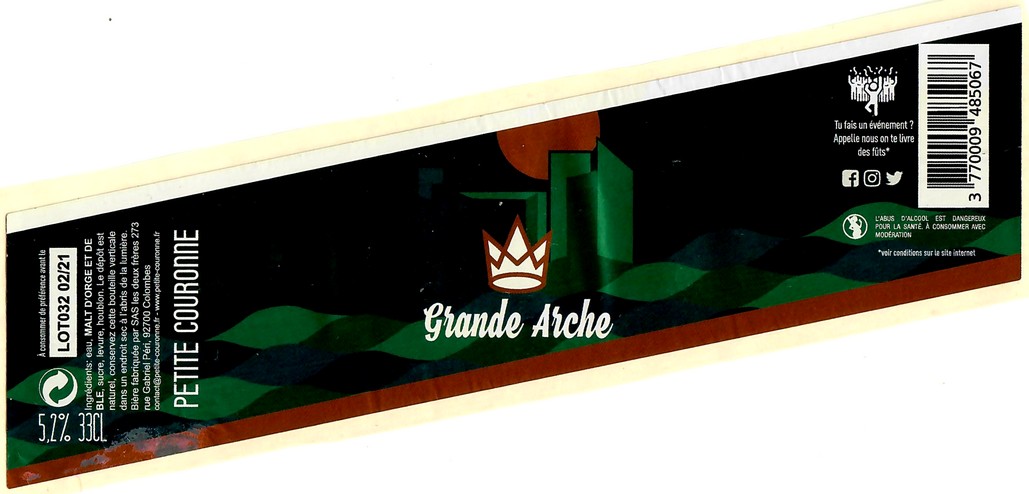 Etiquette BRASSERIE PETITE COURONNE 05