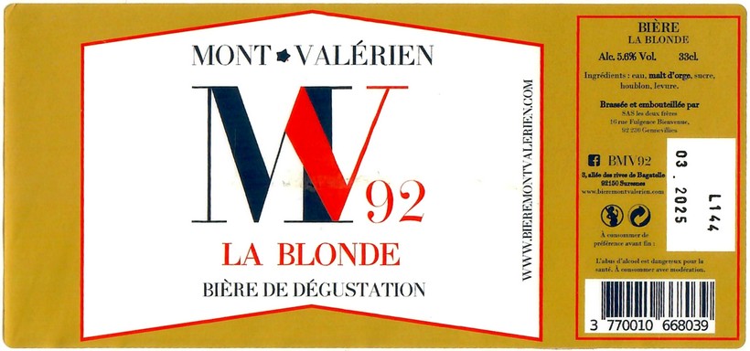 Etiquette BRASSERIE PETITE COURONNE 07