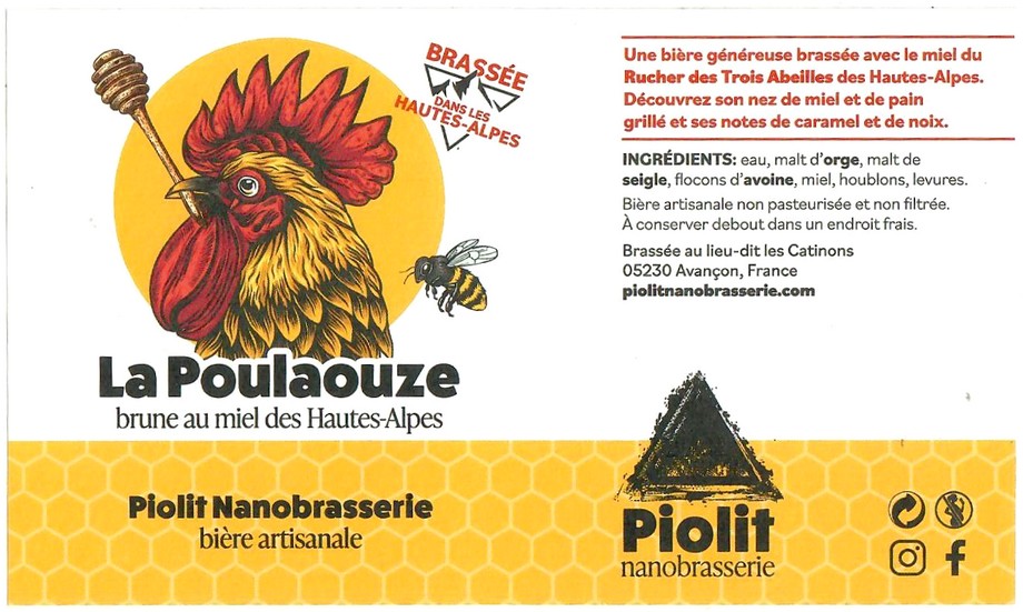 Etiquette BRASSERIE PIOLIT 08