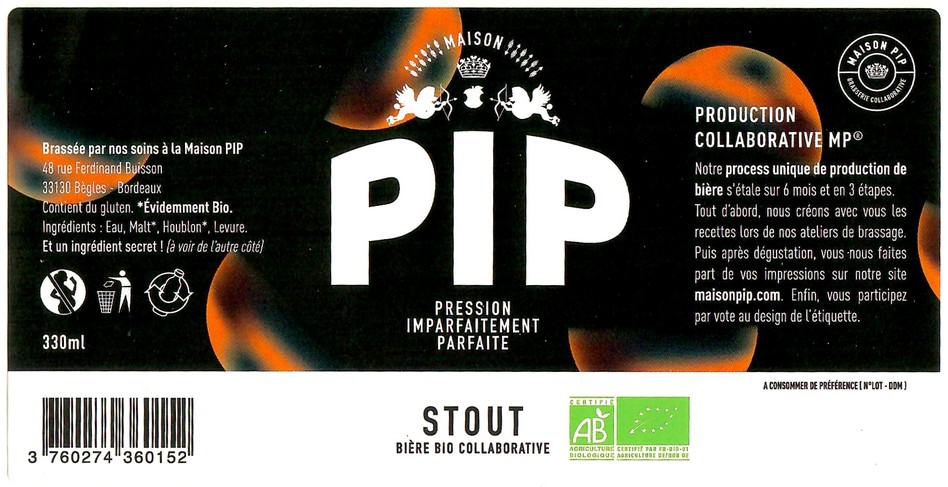 Etiquette BRASSERIE PIP 20