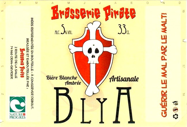 Etiquette BRASSERIE PIRATE 74 07