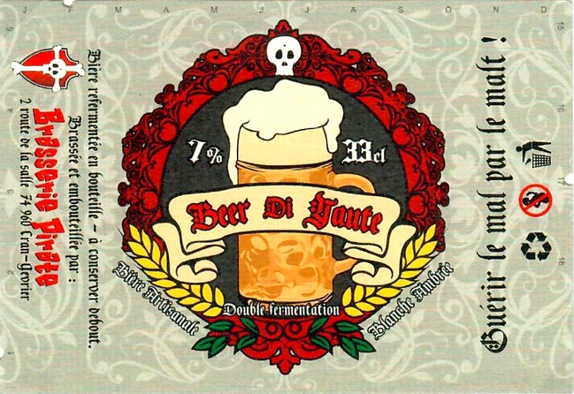 Etiquette BRASSERIE PIRATE 74 08