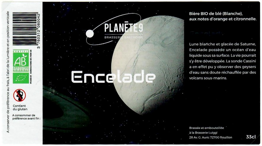 Etiquette BRASSERIE PLANETE 9 01