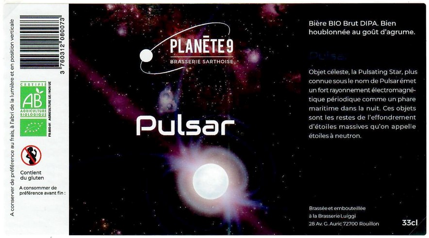 Etiquette BRASSERIE PLANETE 9 05