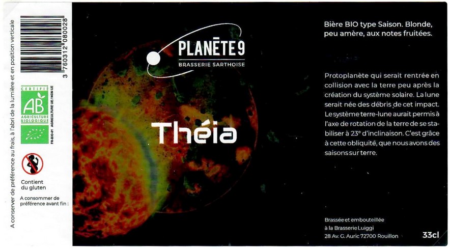 Etiquette BRASSERIE PLANETE 9 08