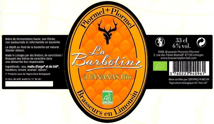 Etiquette BRASSERIE PLORMEL 17