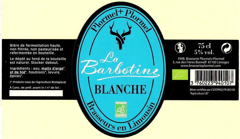 Etiquette BRASSERIE PLORMEL 18