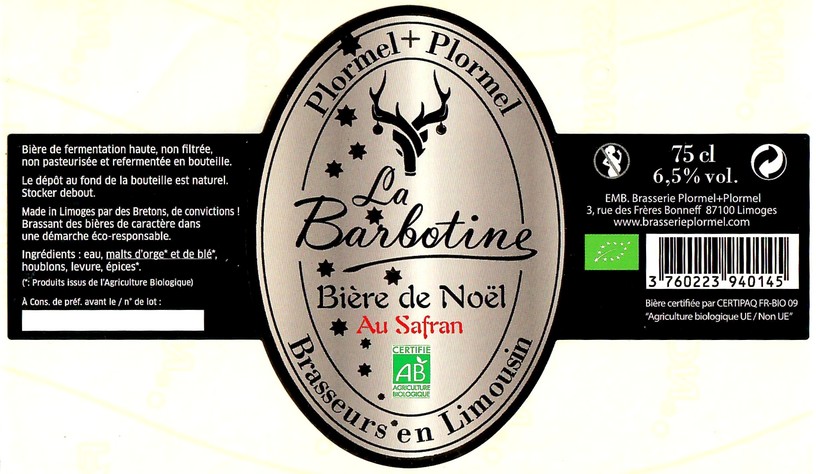 Etiquette BRASSERIE PLORMEL 25