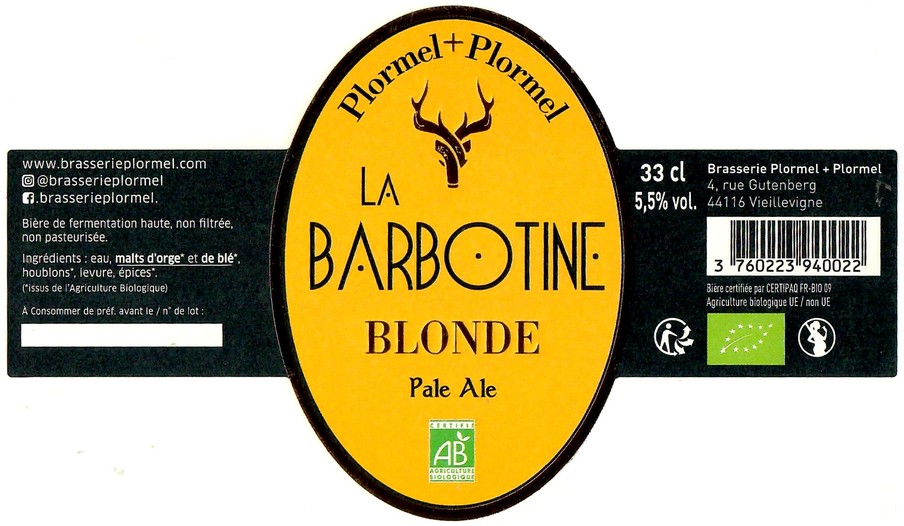 Etiquette BRASSERIE PLORMEL 07