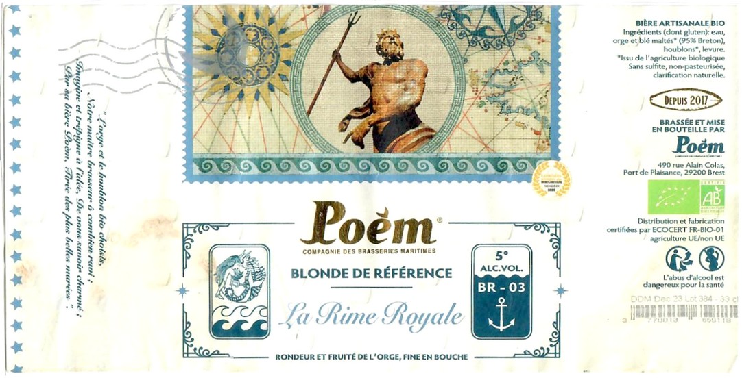 Etiquette BRASSERIE POEM 11