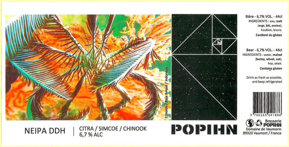 Etiquette BRASSERIE POHPIN 69