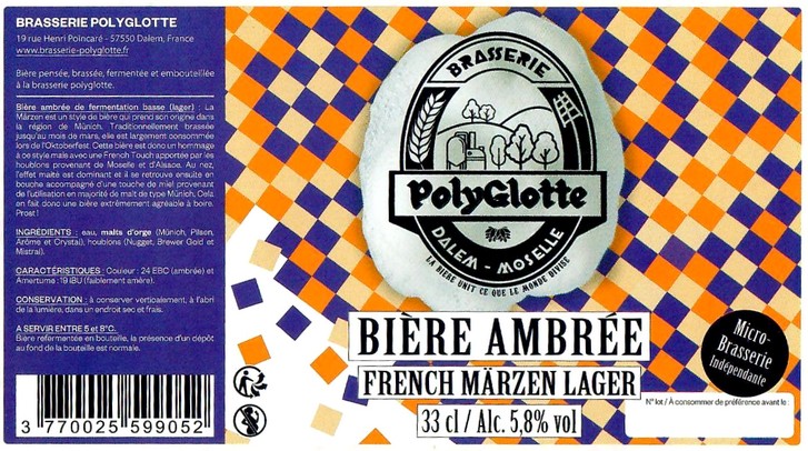 Etiquette BRASSERIE POLYGLOTTE 01