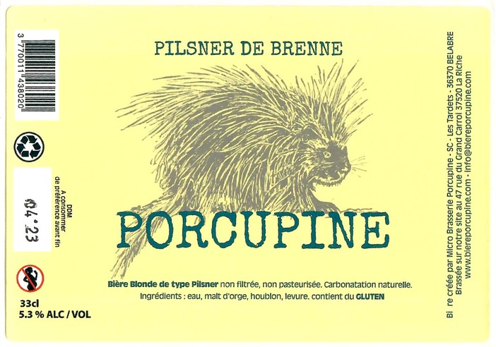 Etiquette BRASSERIE PORCUPINE 05
