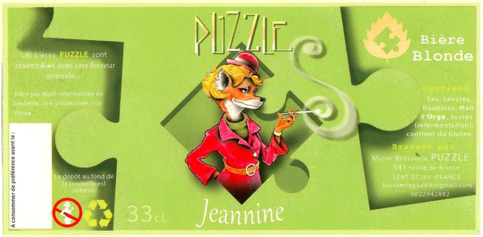 Etiquette BRASSERIE PUZZLE 02