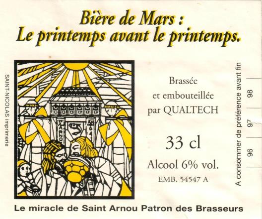 etiquette BRASSERIE QUALTECH 67