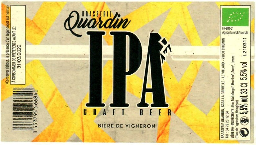 Etiquette BRASSERIE QUARDIN 03