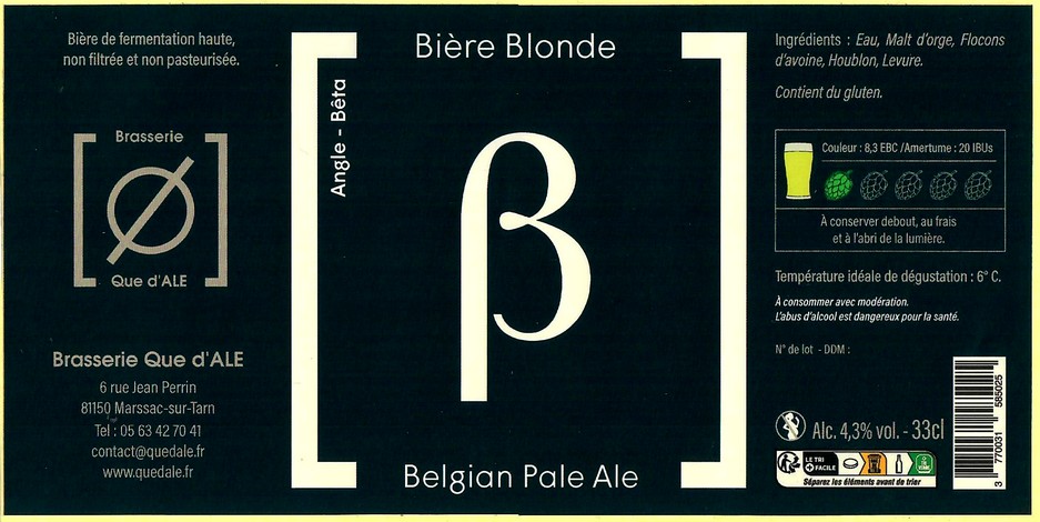 Etiquette BRASSERIE QUE D'ALE 03