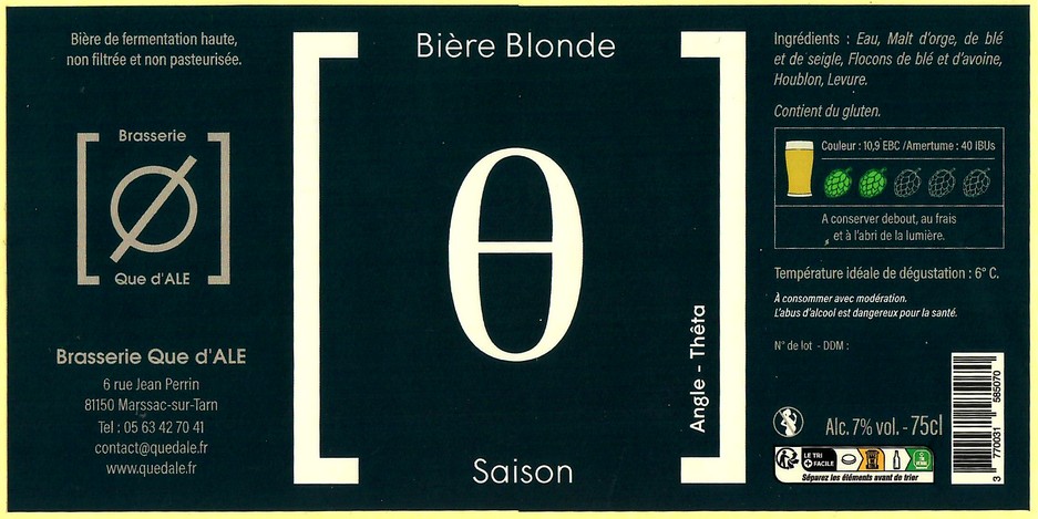 Etiquette BRASSERIE QUE D'ALE 07