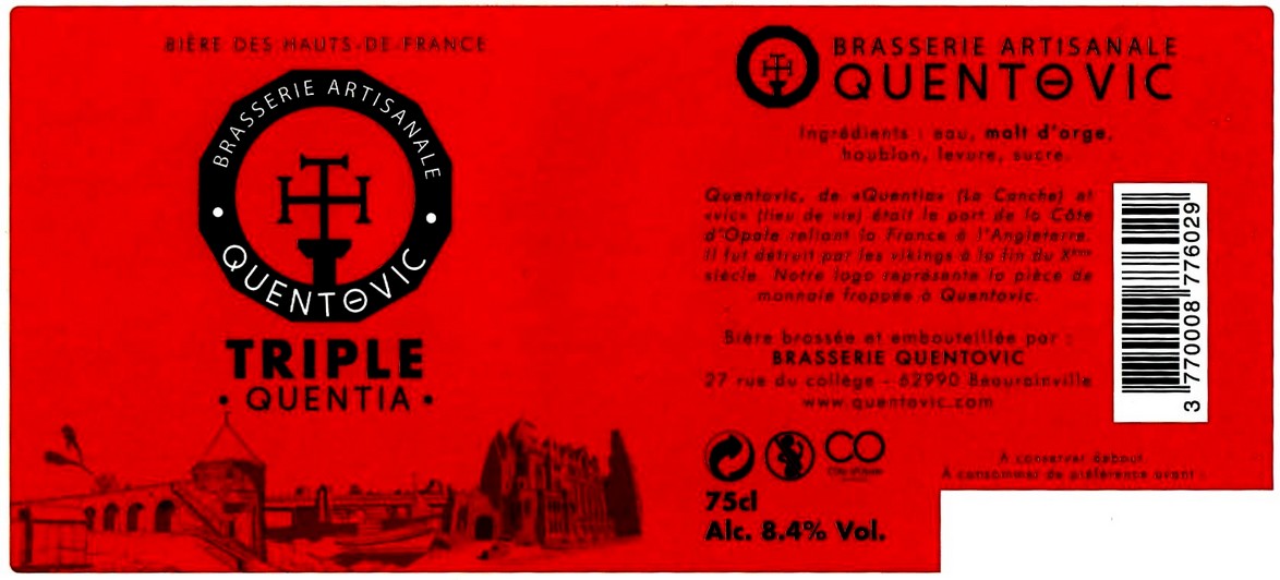 Etiquette BRASSERIE QUENTOVIC 03