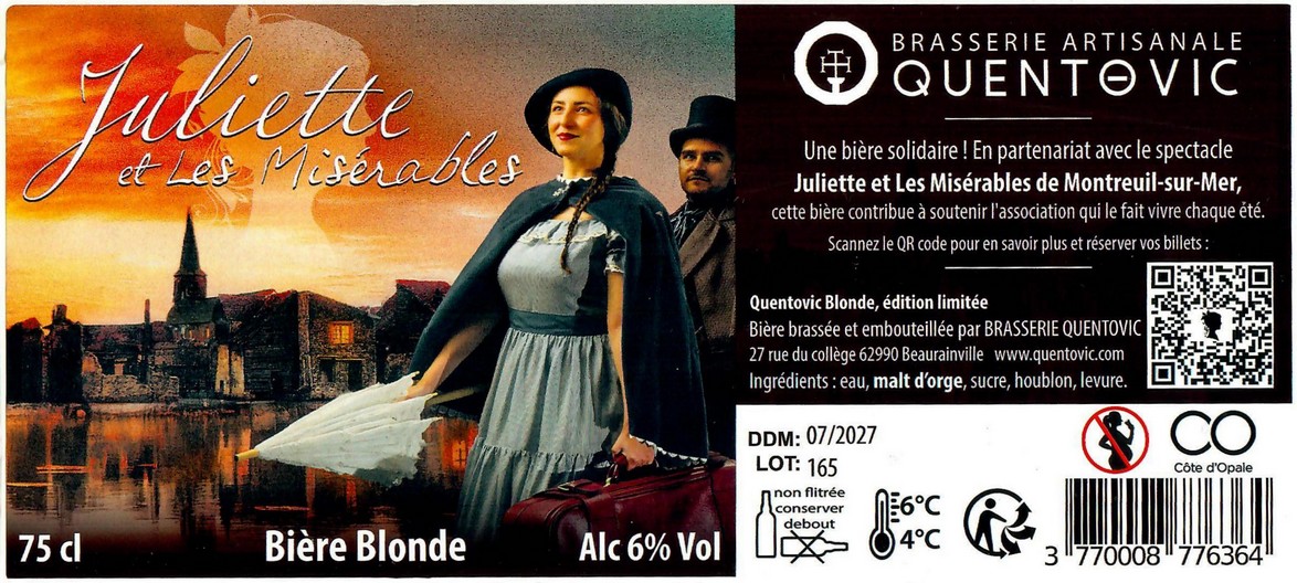 Etiquette BRASSERIE QUENTOVIC 22