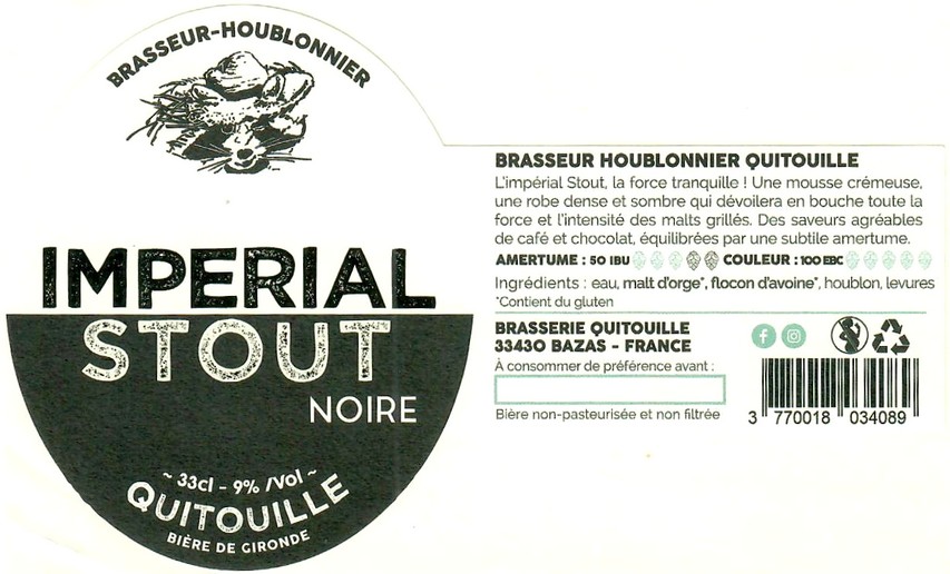 Etiquette BRASSERIE QUITOUILLE 04