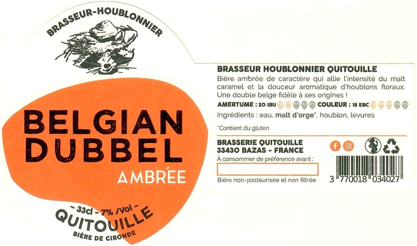 Etiquette BRASSERIE QUITOUILLE 07