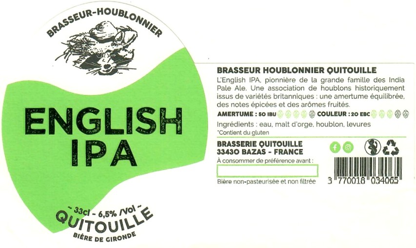 Etiquette BRASSERIE QUITOUILLE 08