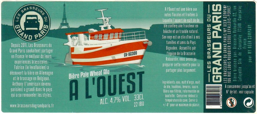 Etiquette BRASSERIE RABOURDIN 27