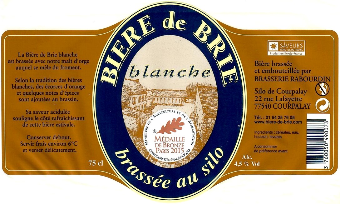 Etiquette BRASSERIE RABOURDIN 40