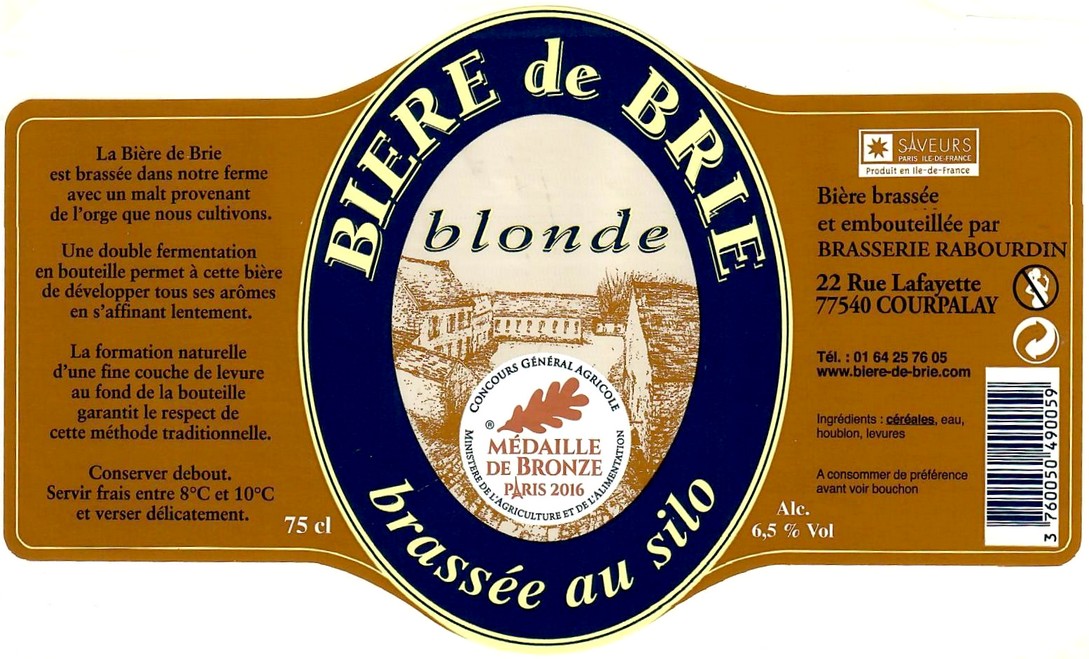 Etiquette BRASSERIE RABOURDIN 41