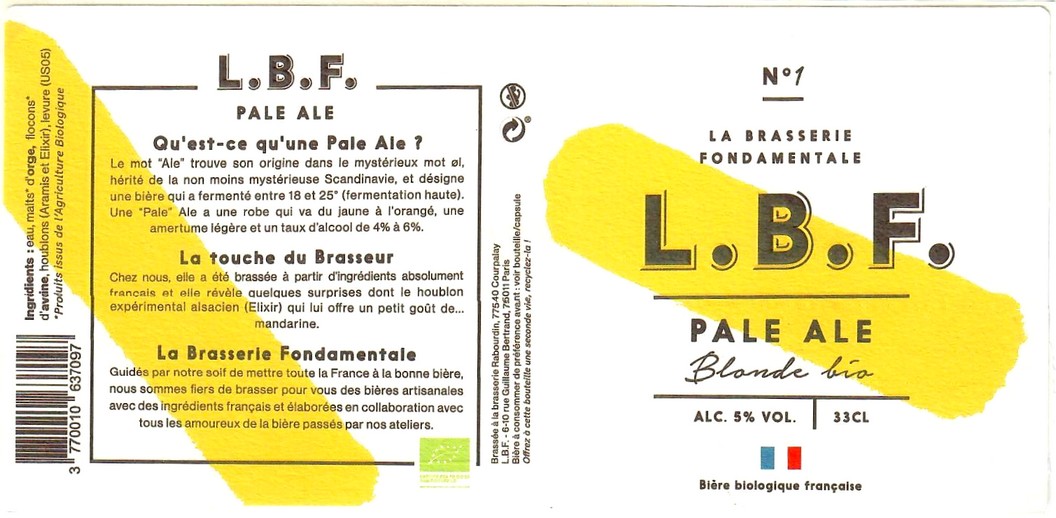 Etiquette BRASSERIE RABOURDIN 57