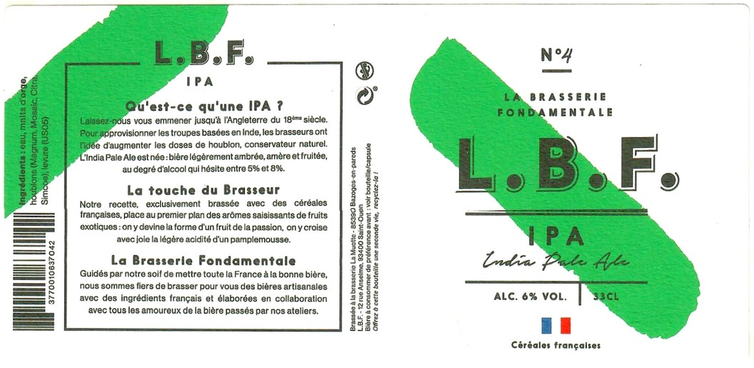 Etiquette BRASSERIE RABOURDIN 64