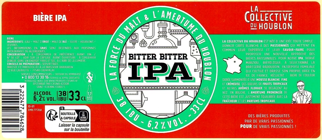 Etiquette BRASSERIE RABOURDIN 79