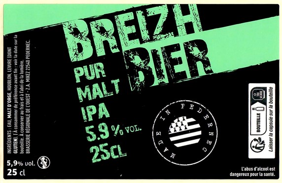 Etiquette BRASSERIE REGIONALE DE L'OUEST 02