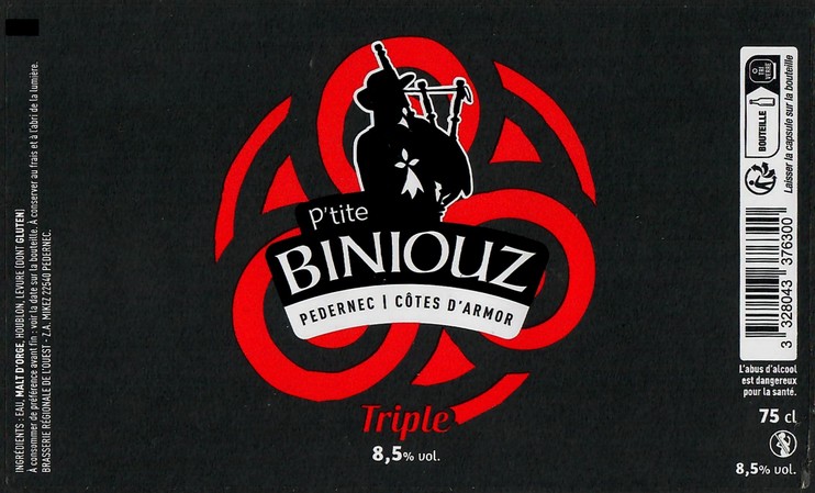 Etiquette BRASSERIE REGIONALE DE L'OUEST 05